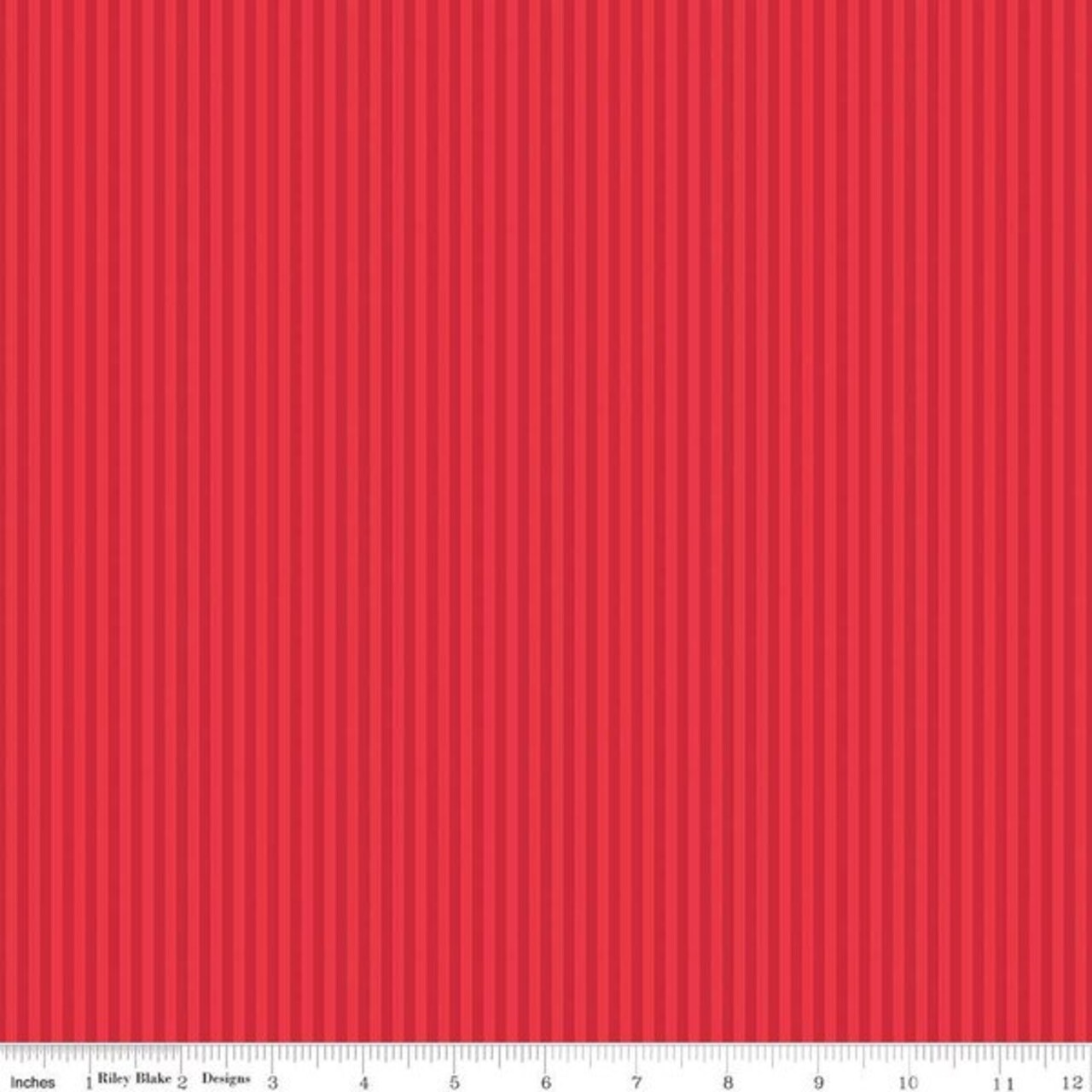 1/8" Tonal Stripe in Red (c500-red) | Stripes | Riley Blake Designs | Riley Blake